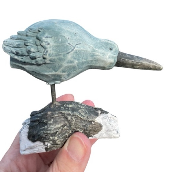 Set of two handmade sandpipers, American folk art, excellent condition - Picture 4 of 8